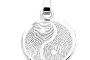 Produktbild Fingerbadruckschmuck yin-yang-anhaenger-gewoelbt